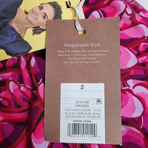 Kika Vargas for Target Mini Skirt Pink / Purple Scalloped Hem Floral Size 2 NWT - Picture 11 of 12